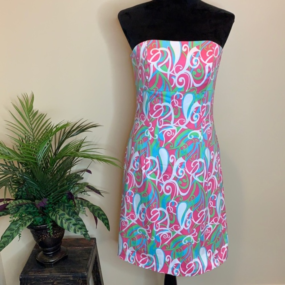 MELLY M cotton strapless dress